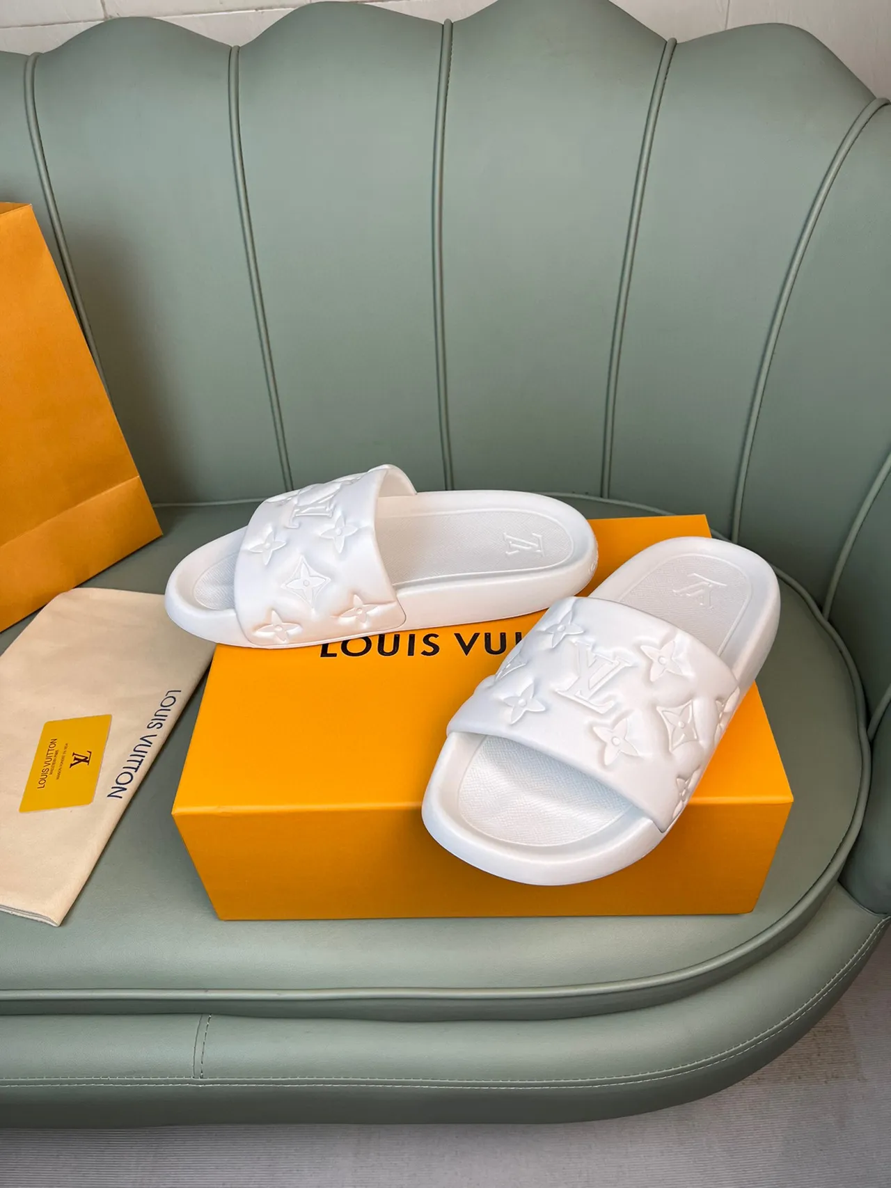 Louis Vuitton Monogram Embossed Slide Slippers 8