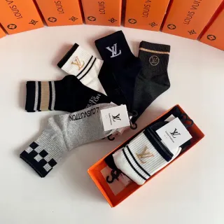 Louis Vuitton Monogram Embroidered Ankle Socks
