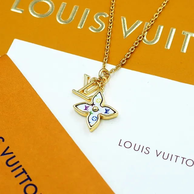 Louis Vuitton Monogram Flower Enamel Pendant Necklace 3