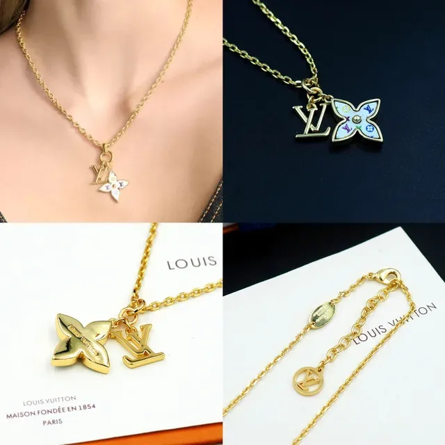 Louis Vuitton Monogram Flower Enamel Pendant Necklace 11