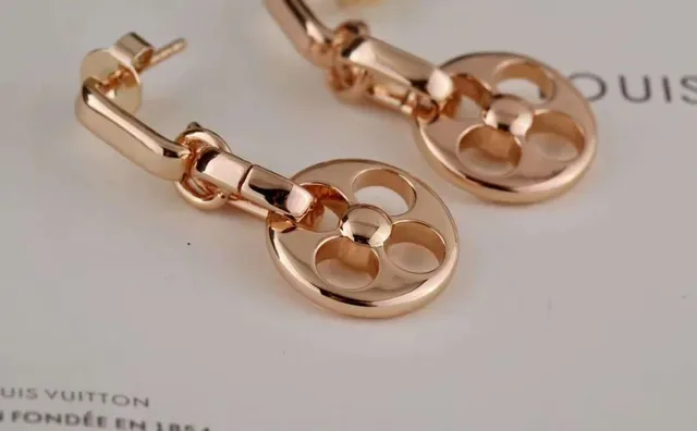 Louis Vuitton Monogram Flower Gold Circular Charms Polished Metal Finish Bracelet 6