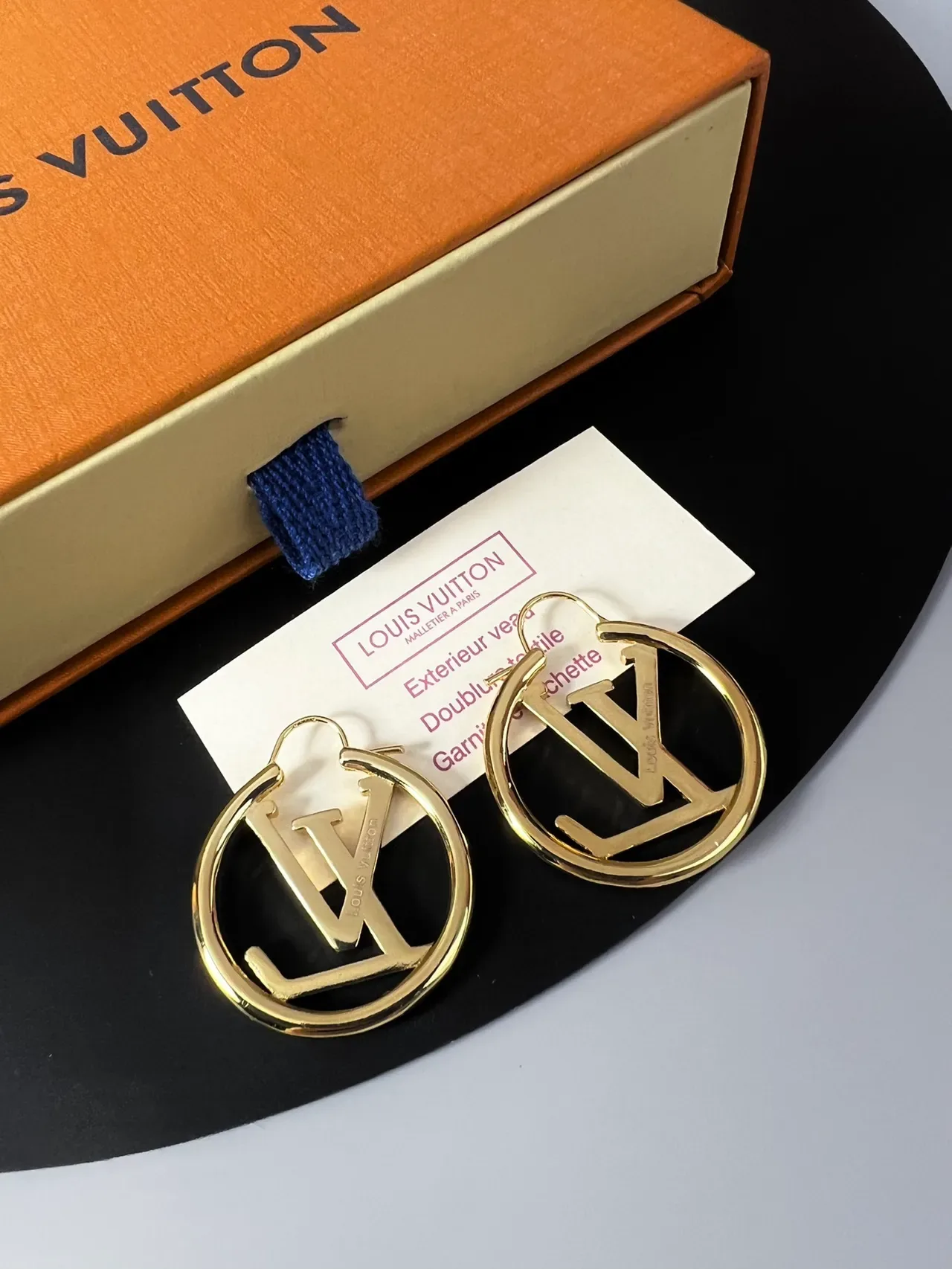 Louis Vuitton Monogram Hoop Gold Earrings 4