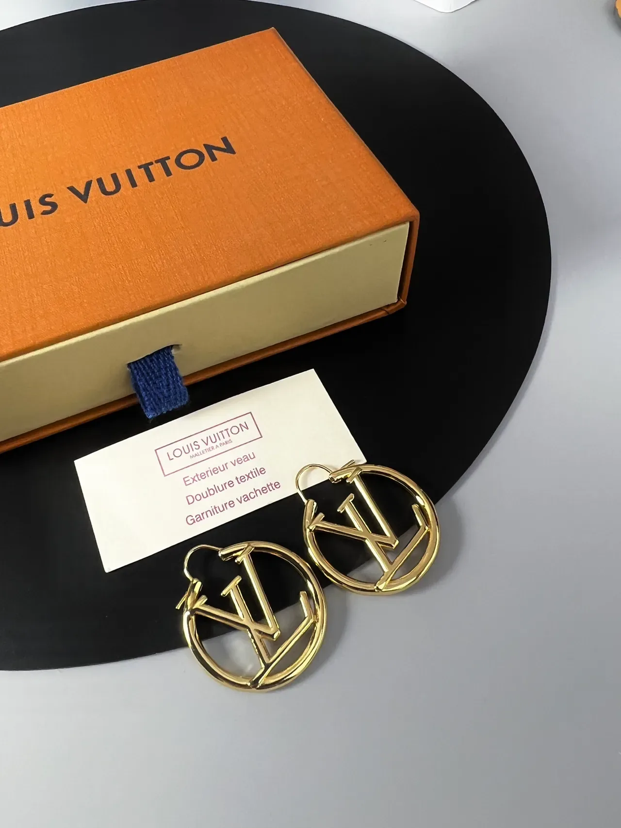 Louis Vuitton Monogram Hoop Gold Earrings 5