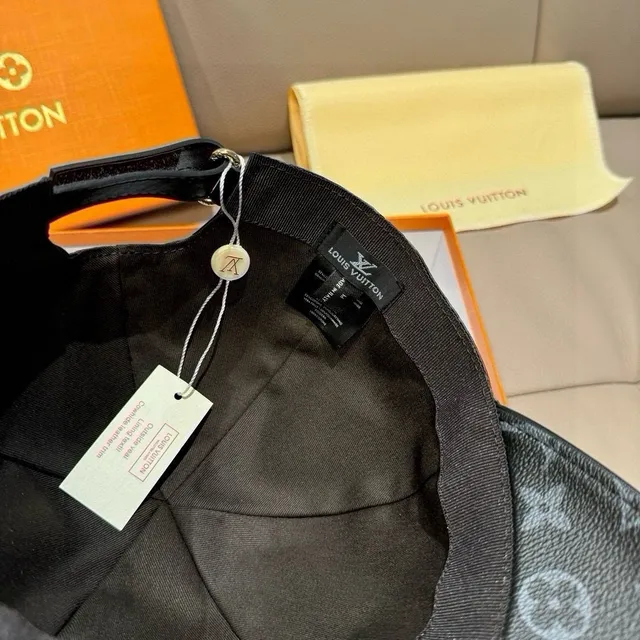 Louis Vuitton Monogram Leather-Textured Structured Baseball Cap 3