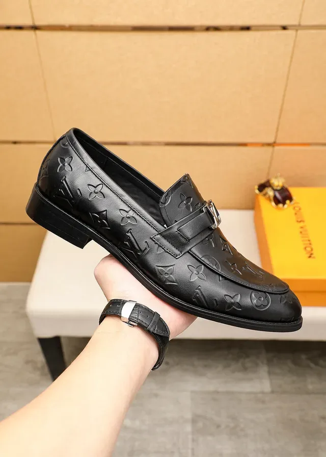 Louis Vuitton Monogram Loafer Black Leather Loafers 4