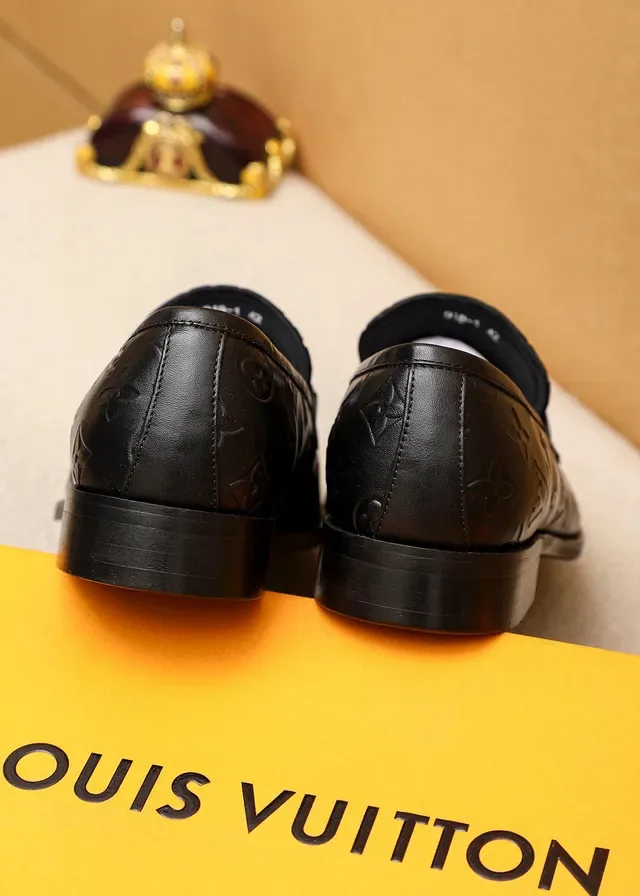 Louis Vuitton Monogram Loafer Black Leather Loafers 8