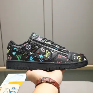 Louis Vuitton Monogram-Print Leather Zipper Low-Top Lifestyle Sneakers