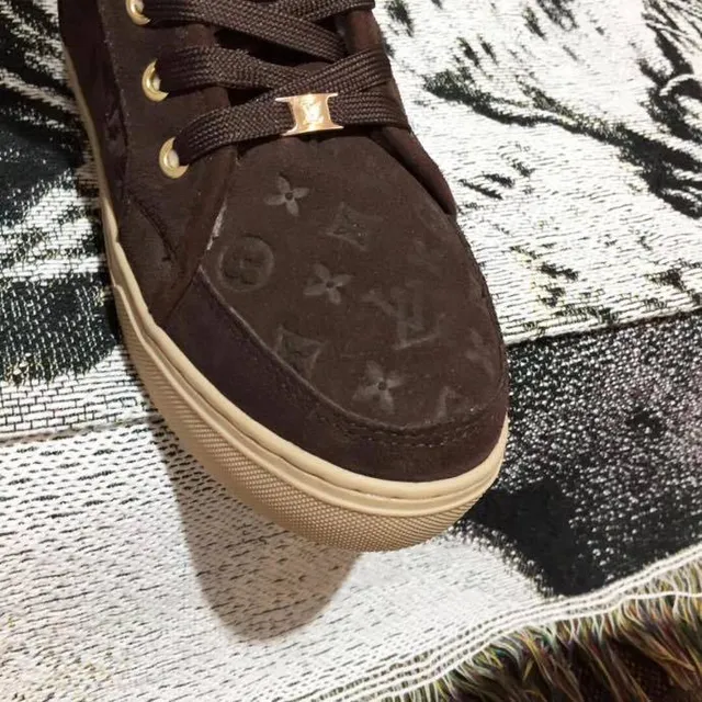 Louis Vuitton Monogram Suede Fur-Trimmed Knee Boots 2
