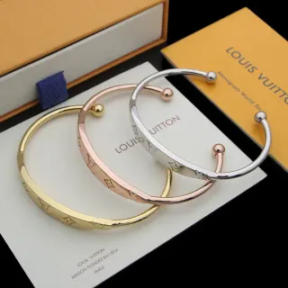Louis Vuitton Monogram World Tour Open Bangle Bracelets