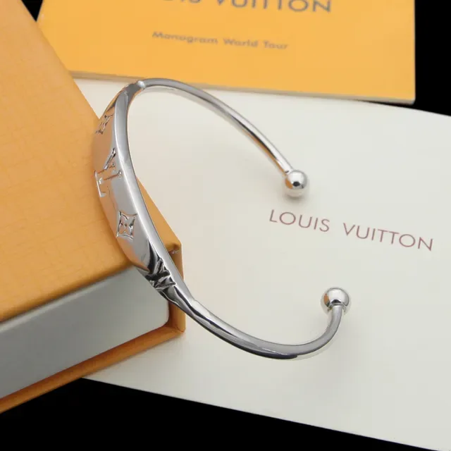 Louis Vuitton Monogram World Tour Open Bangle Bracelets 5