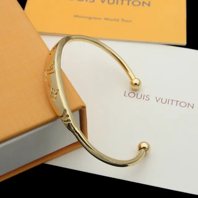 Louis Vuitton Monogram World Tour Open Bangle Bracelets 6