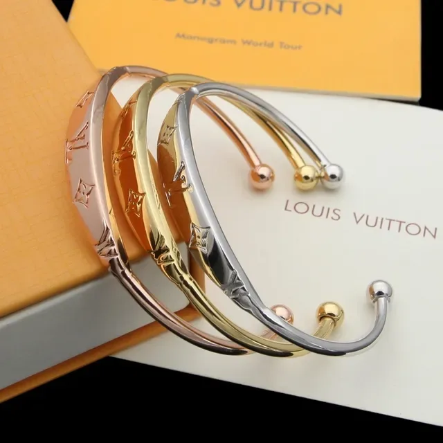 Louis Vuitton Monogram World Tour Open Bangle Bracelets 8