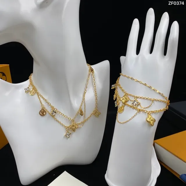 Louis Vuitton Multi-Charm Layered Gold-Tone Necklace 3