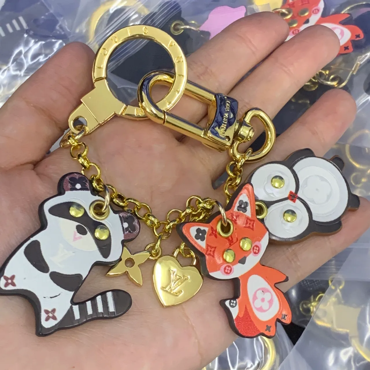 Louis Vuitton Multicolor Enamel Animal Charm Bracelet 1