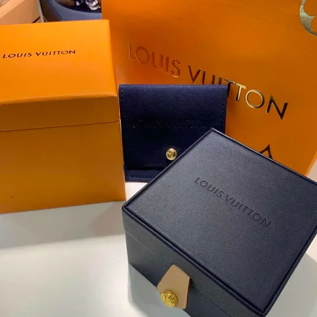 Louis Vuitton Navy Orange Embossed Branding Matte Finish Handbag 4
