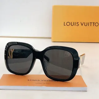 Louis Vuitton Oversized Square Glossy Black Sunglasses