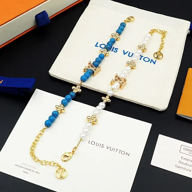 Louis Vuitton Pearl and Gold-Tone Monogram Bracelet 3