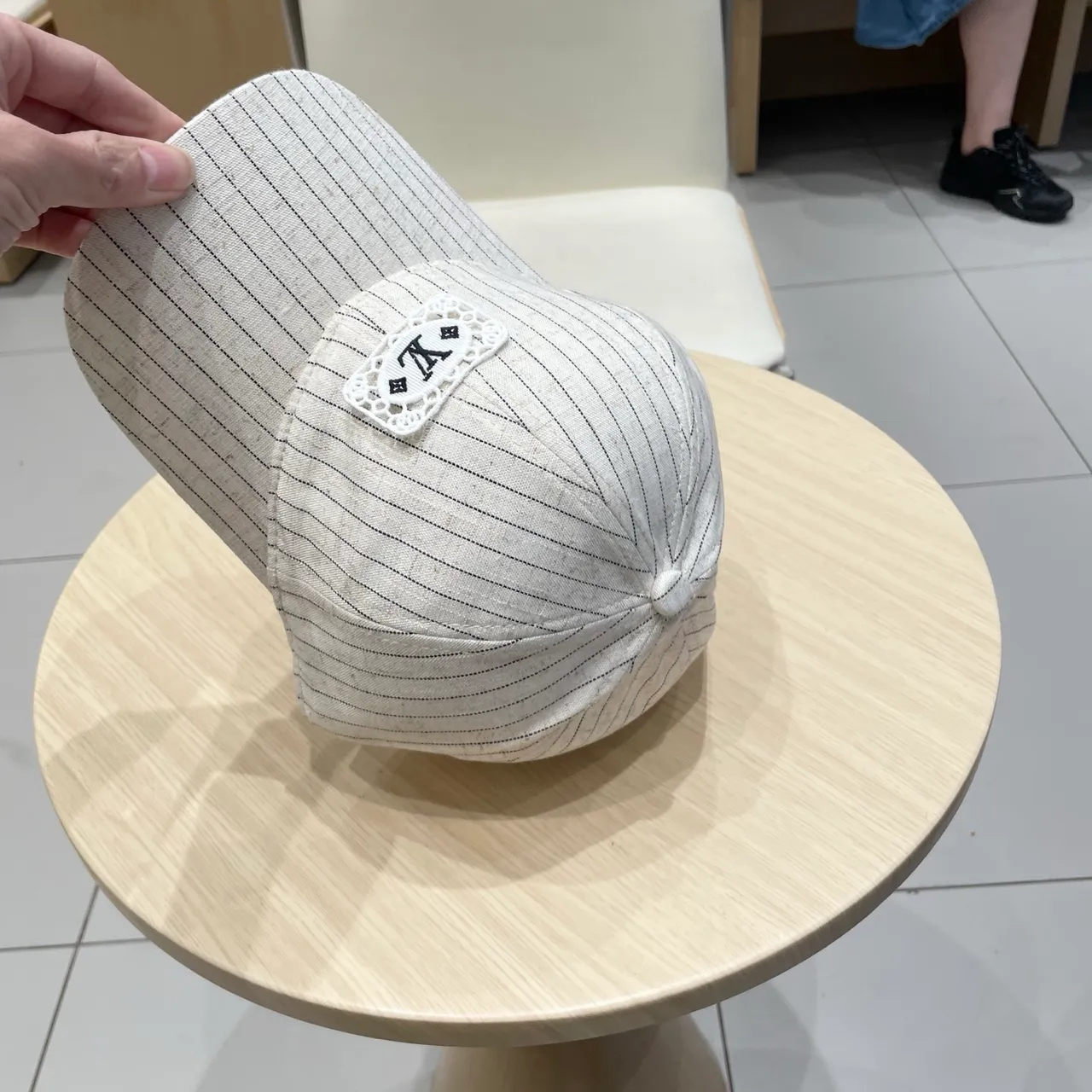 Louis Vuitton Pinstripe Lace Monogram Baseball Cap 4