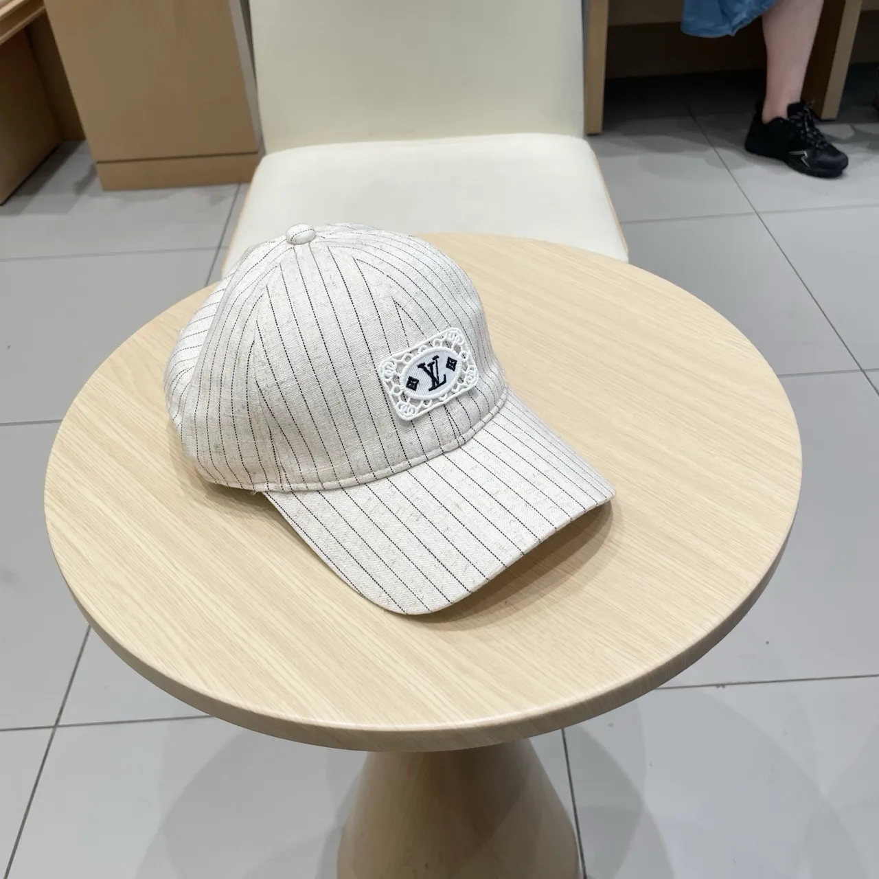 Louis Vuitton Pinstripe Lace Monogram Baseball Cap 8