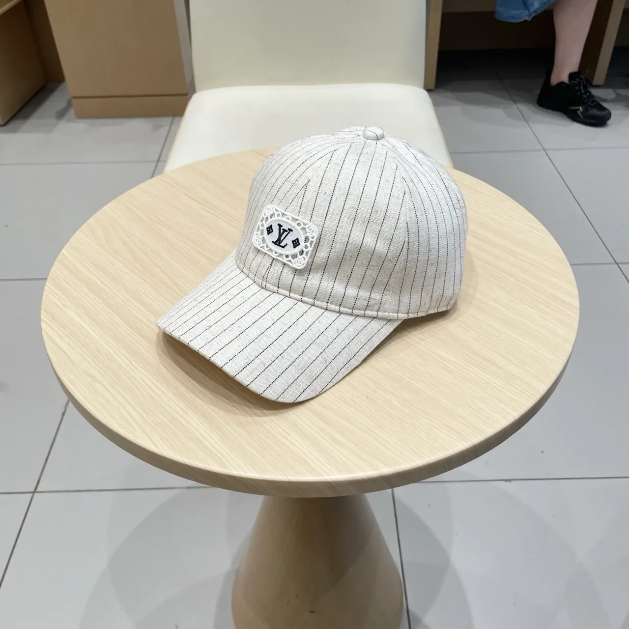 Louis Vuitton Pinstripe Lace Monogram Baseball Cap 9