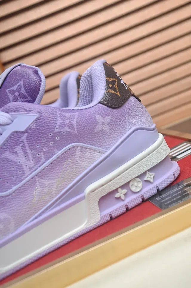 Louis Vuitton Purple White Monogram-Print Upper Gradient Lavender Lifestyle Sneakers 2