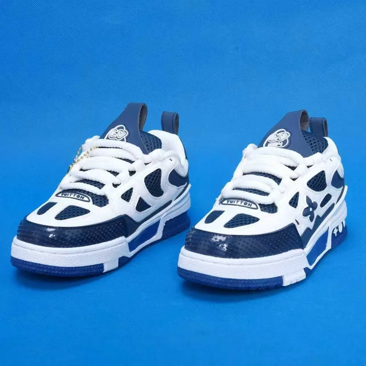 Louis Vuitton Red White Chunky Multi-Layered Midsole Perforated Mesh Toe Lifestyle Sneakers 4