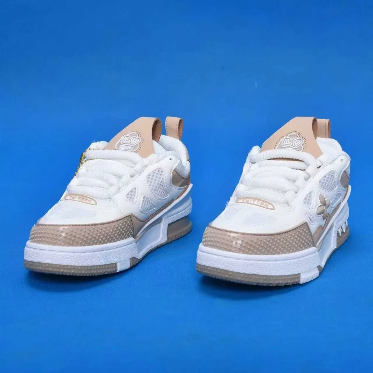 Louis Vuitton Red White Chunky Multi-Layered Midsole Perforated Mesh Toe Lifestyle Sneakers 22