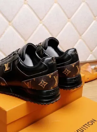 Louis Vuitton Run Away Black Monogram Leather Lifestyle Sneakers 6