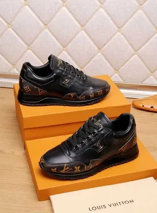 Louis Vuitton Run Away Black Monogram Leather Lifestyle Sneakers 7