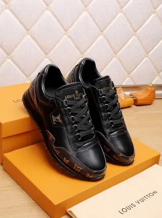 Louis Vuitton Run Away Black Monogram Leather Lifestyle Sneakers 8