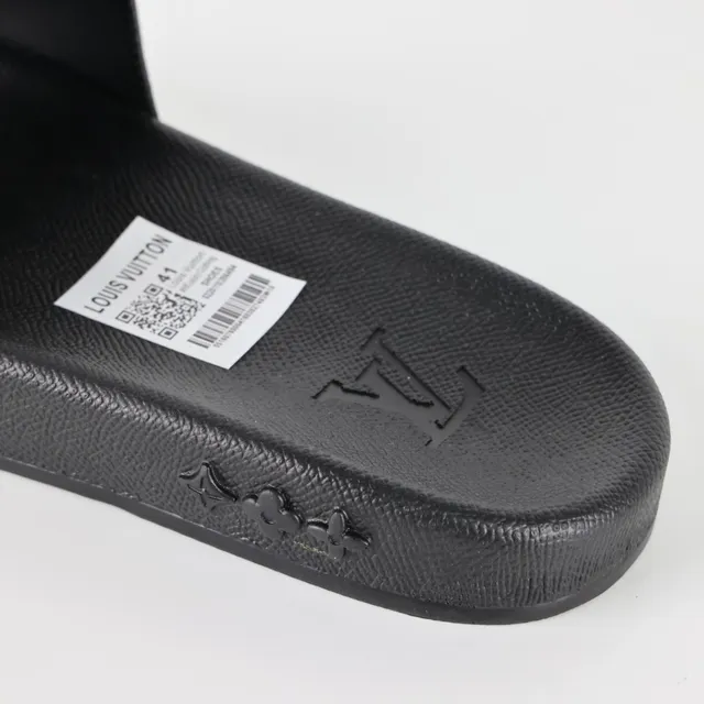 Louis Vuitton Run Away Black Multicolor Patchwork Logo Print Molded Rubber Sole Slippers 4