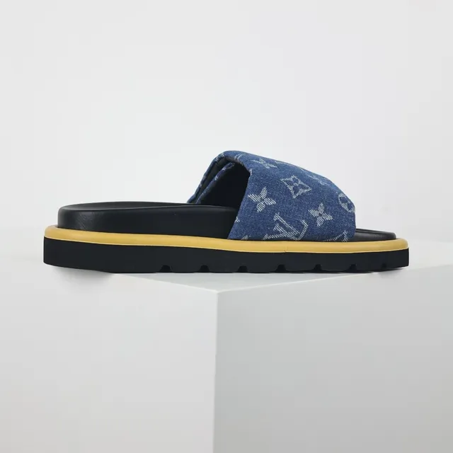 Louis Vuitton Run Away Denim Monogram Slipper 7