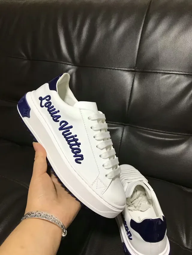 Louis Vuitton Run Away White and Navy Lifestyle Sneakers 5
