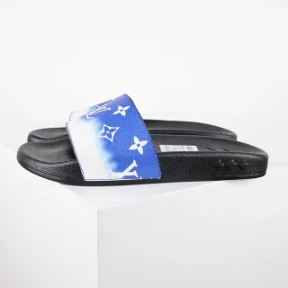 Louis Vuitton Slide नीले और सफेद ग्रेडिएंट monogram स्लिपर्स