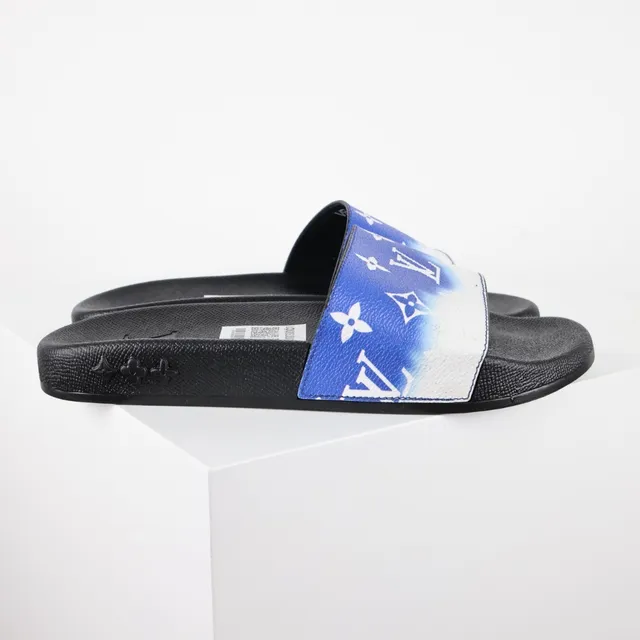 Louis Vuitton Slide Blue and White Gradient Monogram Slippers 3