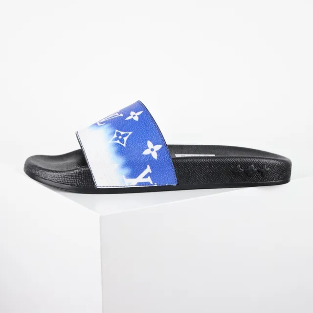 Louis Vuitton Slide Blue and White Gradient Monogram Slippers 9