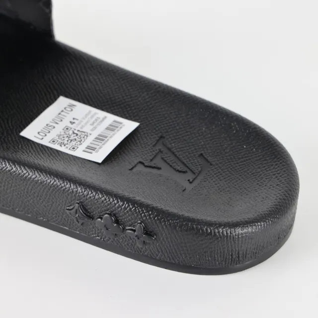 Louis Vuitton Slide Gold Monogram Black Slippers 4