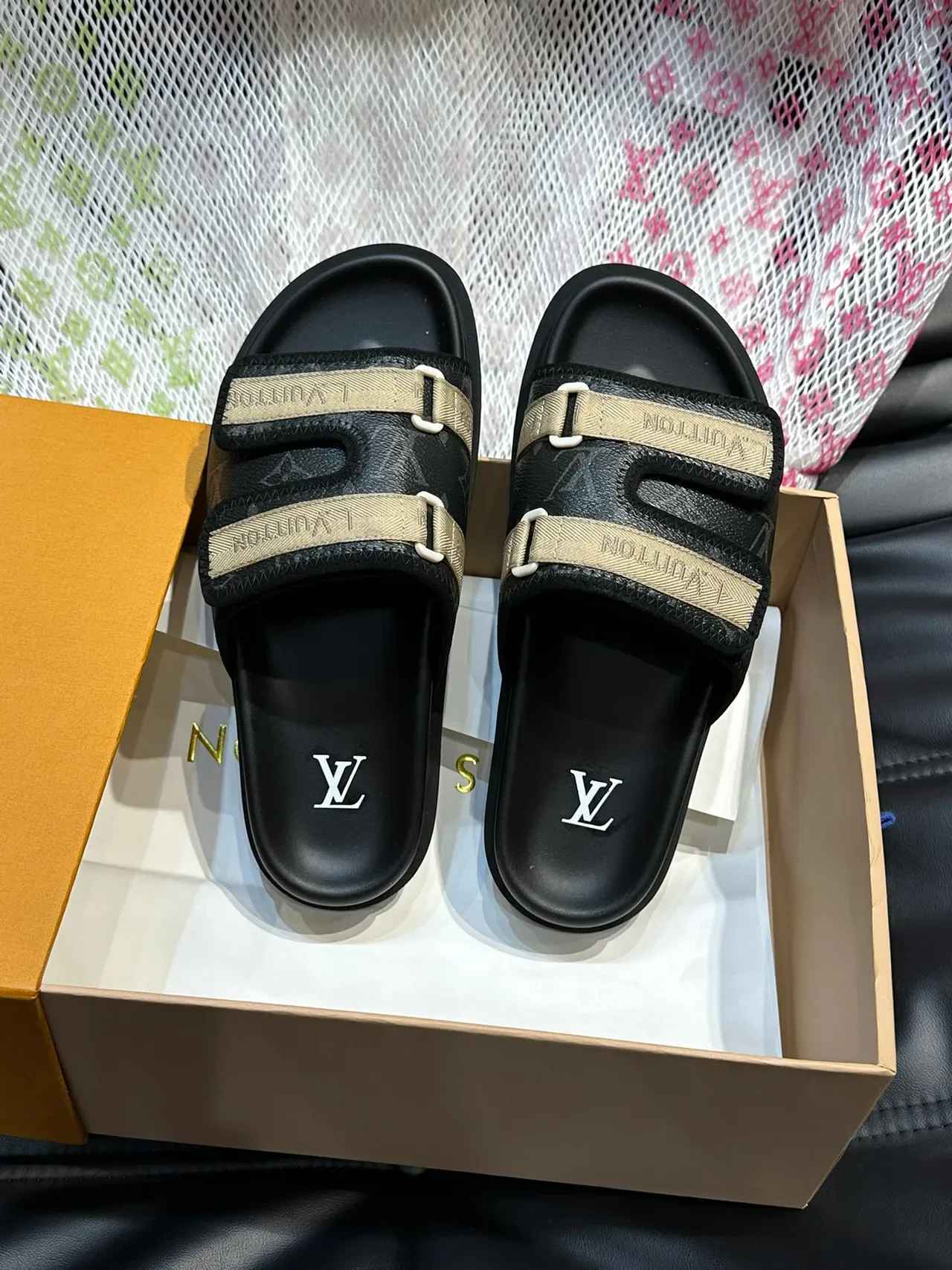 Louis Vuitton Slide Monogram Double-Strap Slippers 4