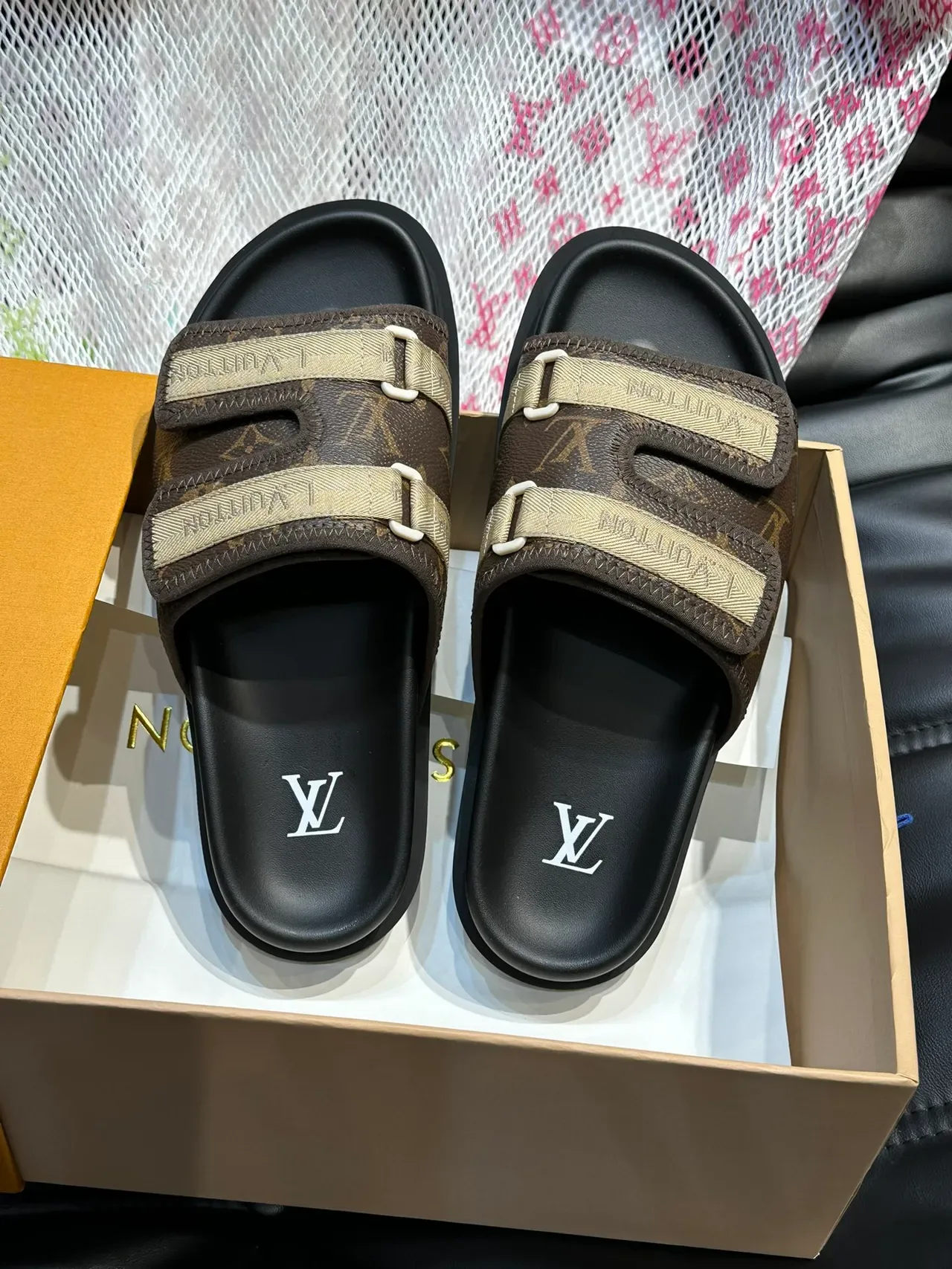 Louis Vuitton Slide Monogram Double-Strap Slippers 5