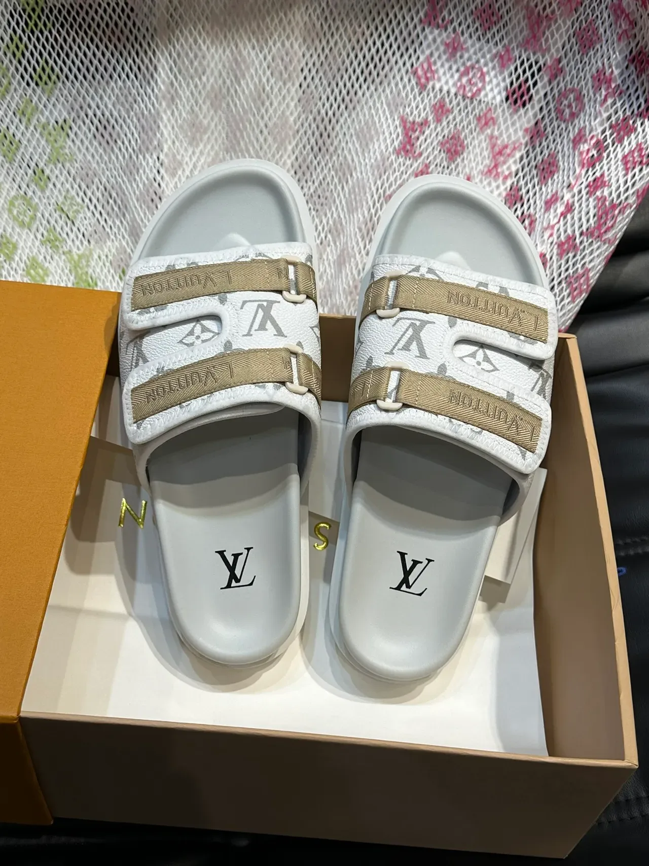 Louis Vuitton Slide Monogram Double-Strap Slippers 6