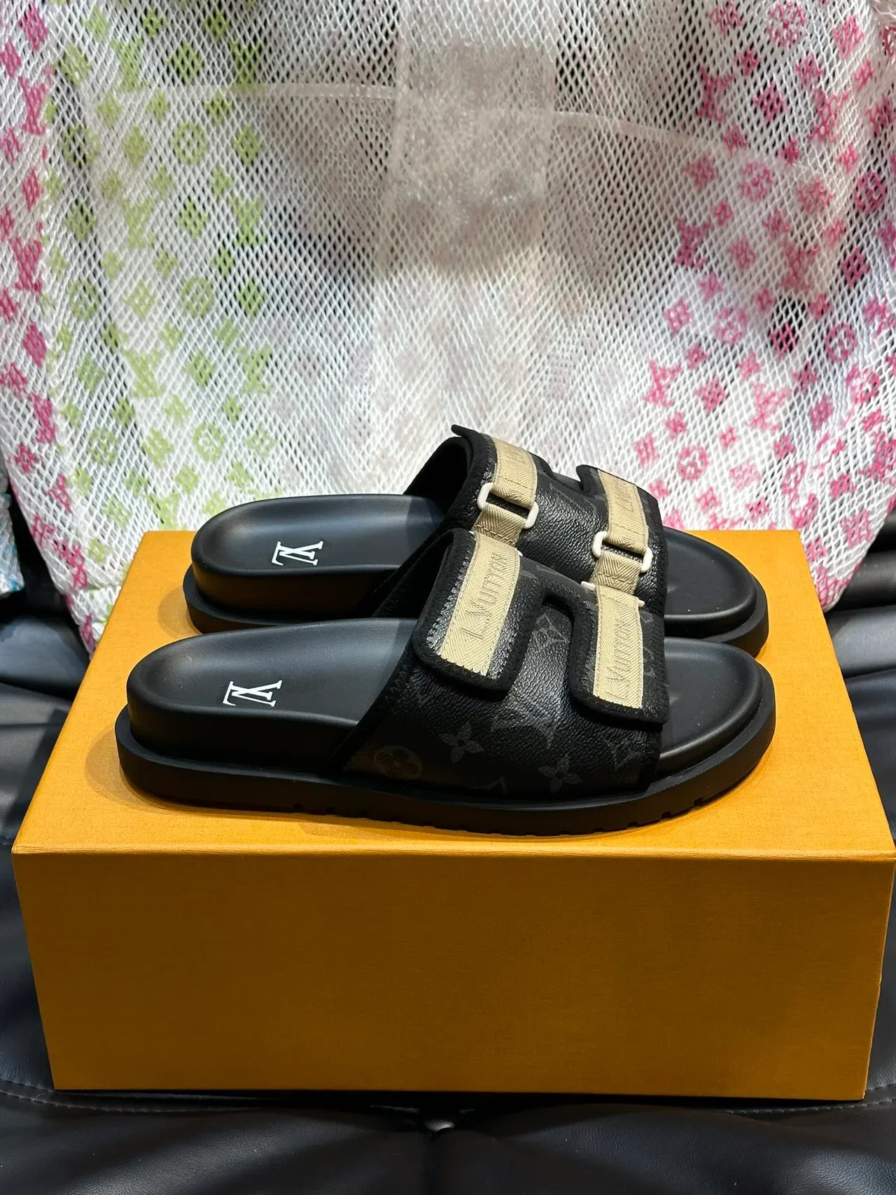 Louis Vuitton Slide Monogram Double-Strap Slippers 7