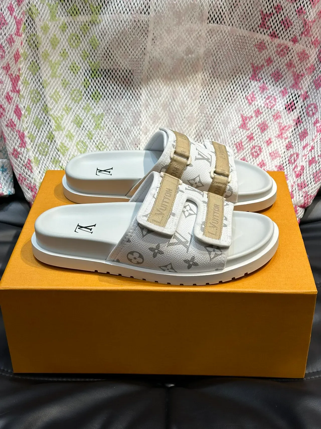 Louis Vuitton Slide Monogram Double-Strap Slippers 9