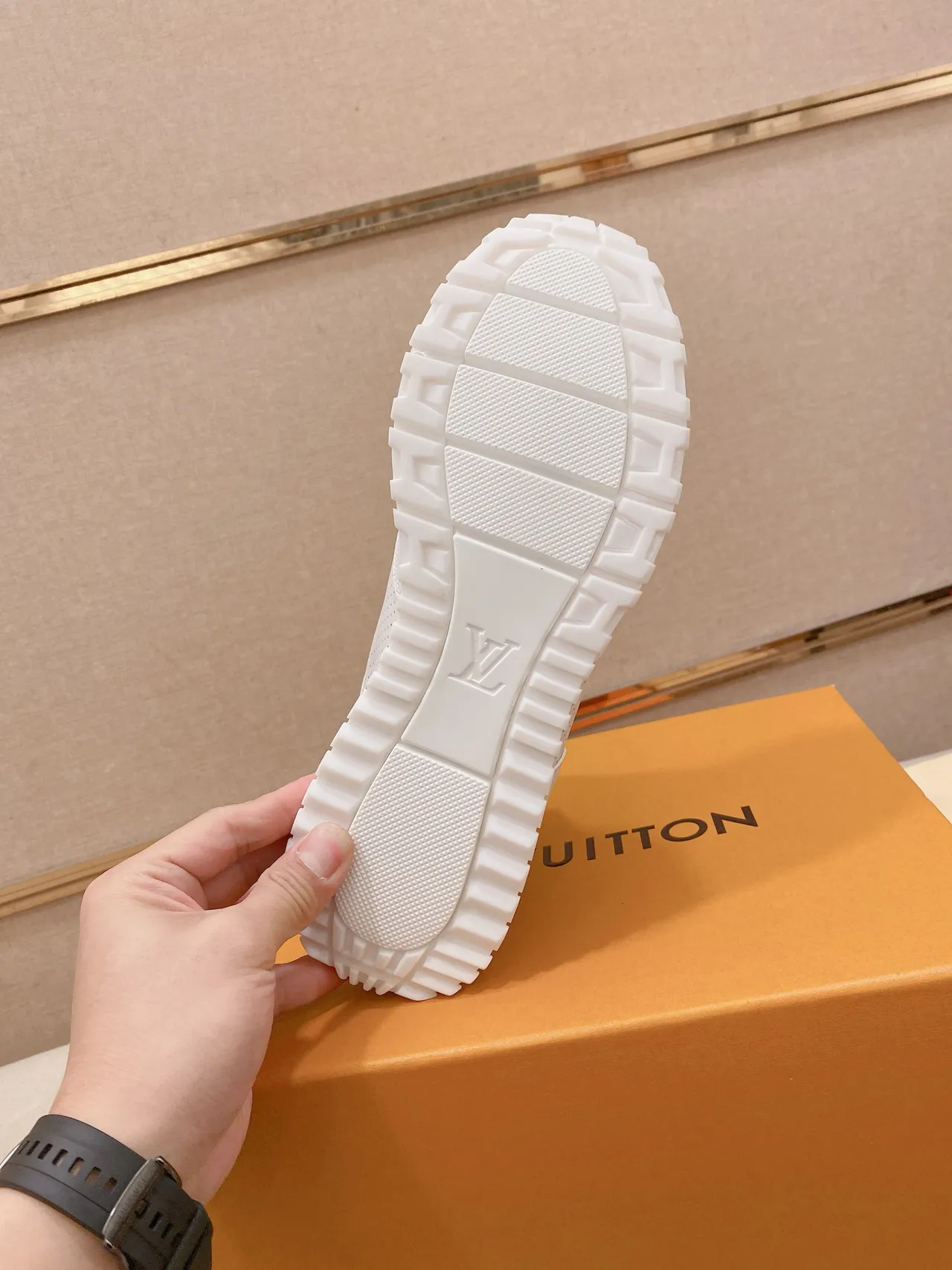 Louis Vuitton Trainer White Perforated Leather Lifestyle Sneaker 2
