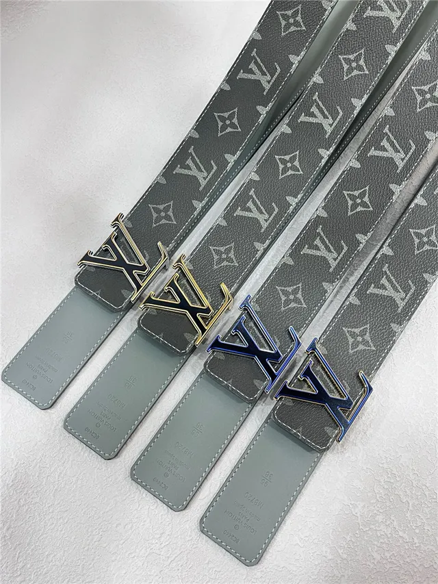 Louis Vuitton Turn-Lock Gray Black Reversible Monogram Canvas Interlocking LV Buckle Leather Belt 14