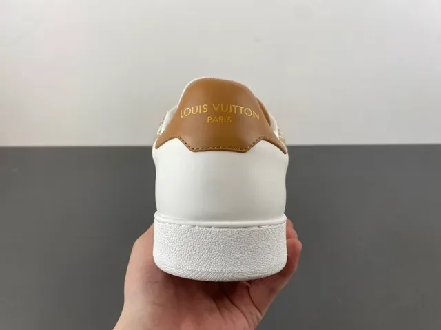 Louis Vuitton White Beige Low-Top Monogram Canvas Lifestyle Sneakers 4
