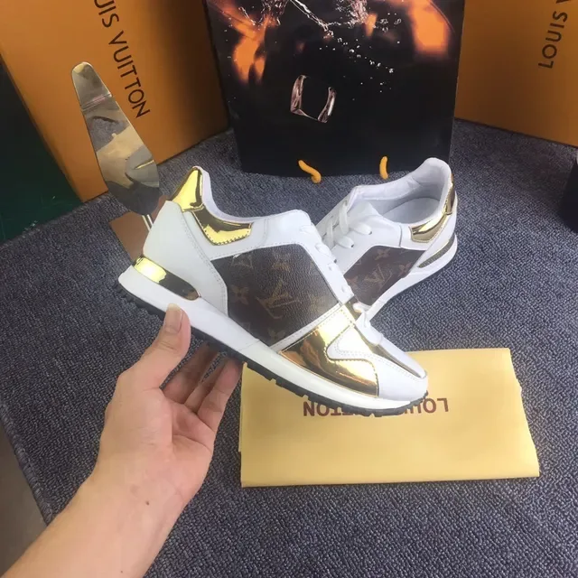 Louis Vuitton White Gold Monogram Canvas Metallic Accents Lifestyle Sneakers 3