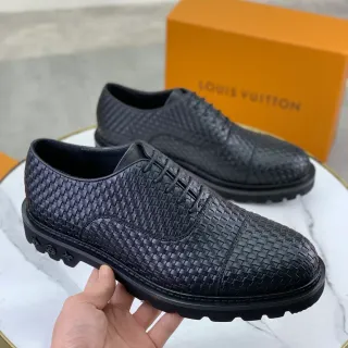 Louis Vuitton Woven Leather Cap Toe Oxford Shoes