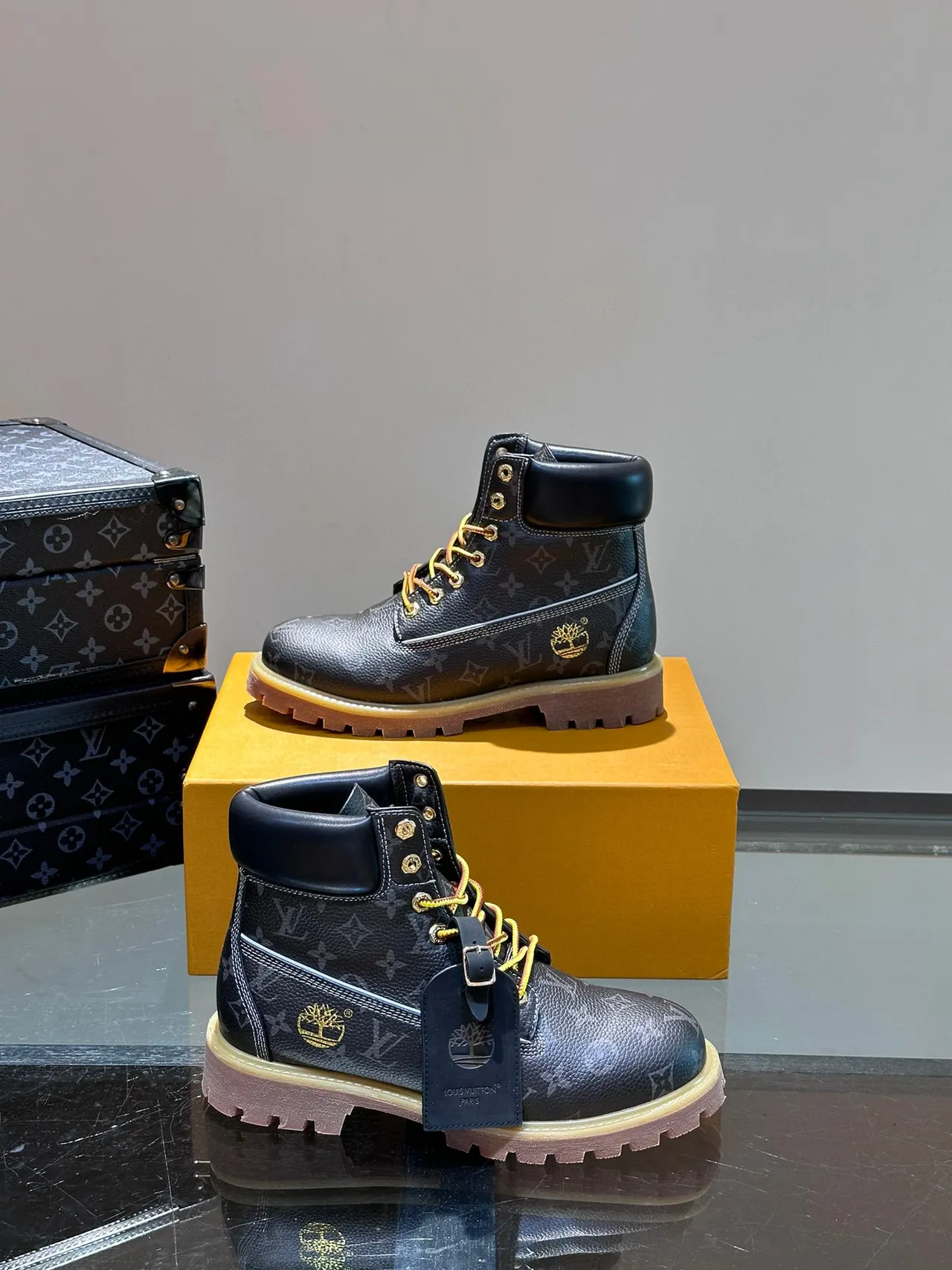 Louis Vuitton x Timberland Premium 6-Inch Monogram Work Boots 7