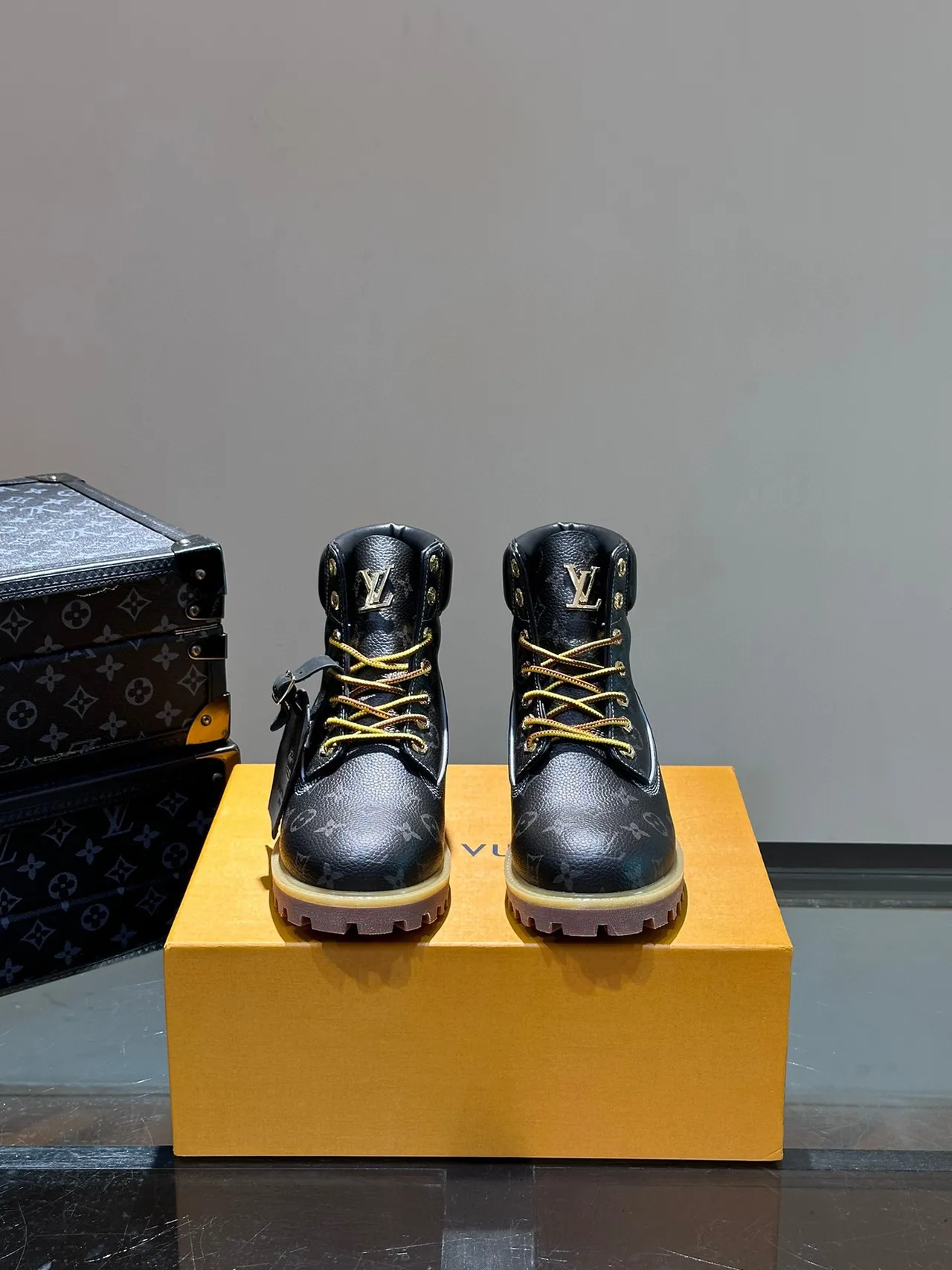 Louis Vuitton x Timberland Premium 6-Inch Monogram Work Boots 9