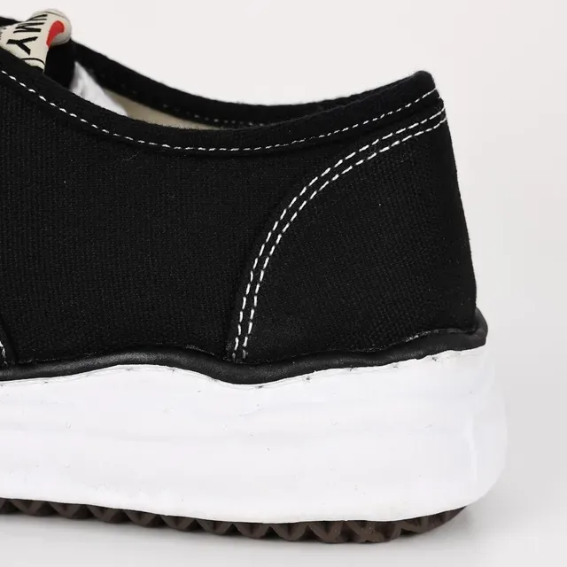 MMY Black White Canvas Upper Sculpted Midsole Sneakers 4